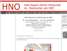 Tablet Screenshot of hno-muenchen-nord.de